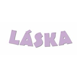 Girlanda " LÁSKA  " fialová LILA